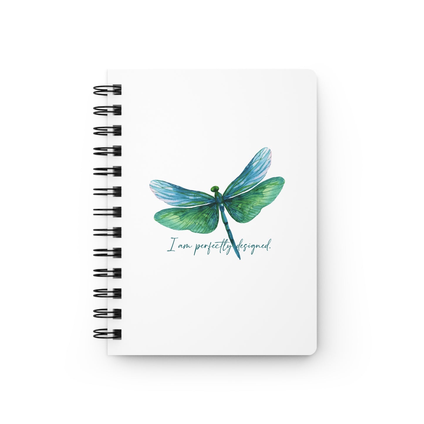 Dragonfly Spiral Journal - 'I am perfectly designed' Motto